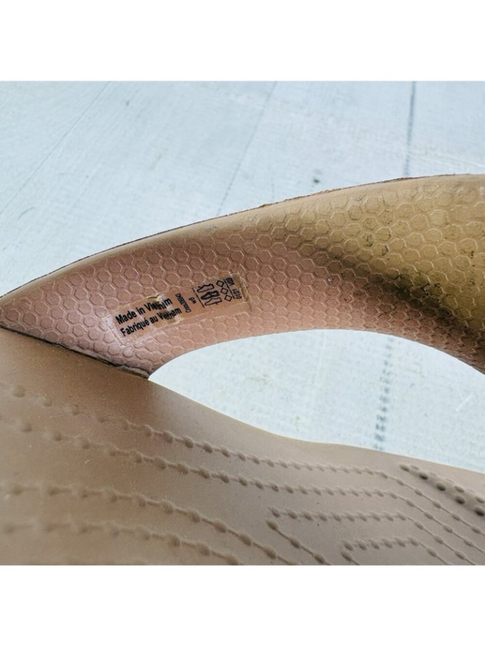 Crocs MONTEREY SHIMMER Bronze Bling Wedge Platform Thong Flip Flop Shoe Size 8 - Picture 12 of 16
